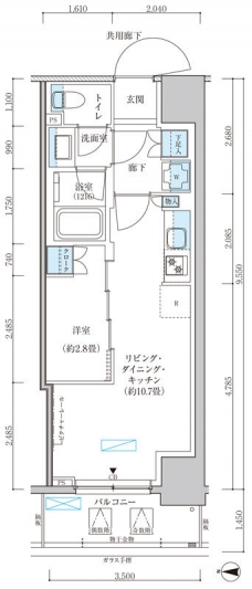 パークアクシス池袋イーストの間取り図