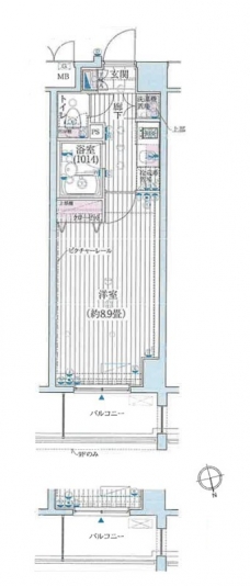 プレール・ドゥーク御徒町の間取り図