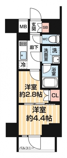 ARCOBALENO MINAMISENJUの間取り図