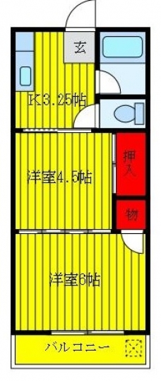 横山コーポの間取り図