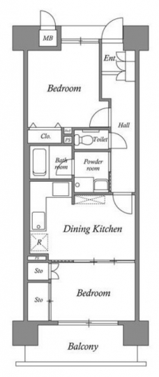 ルクレ川口イーストの間取り図