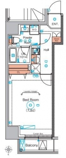 エストゥルース浅草の間取り図