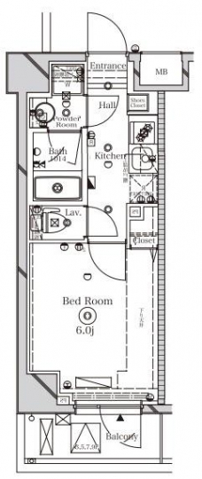 ラフィスタ芝新町の間取り図