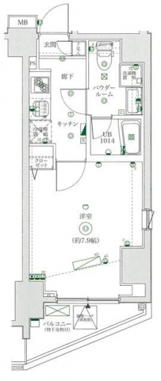 レーヴ飛鳥山フェルクルールの間取り図