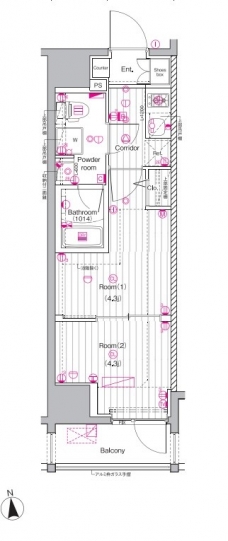 PREMIUM CUBE 上野の間取り図