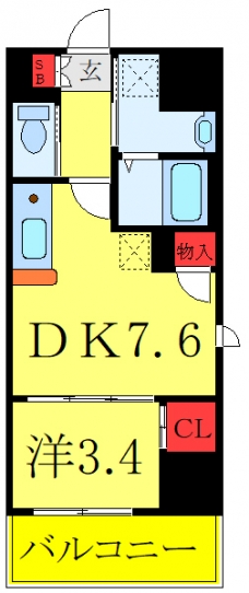 アクシーズタワー川口Ⅷの間取り図