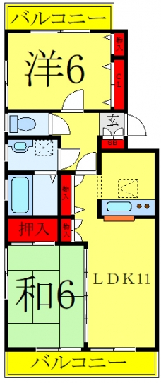 ネクサス東領家の間取り図