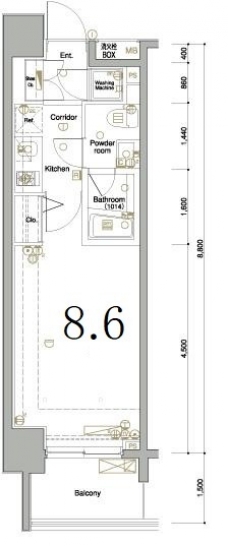 LA.XEBEC東十条の間取り図