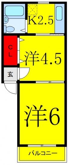 光陽パークハイツⅡの間取り図