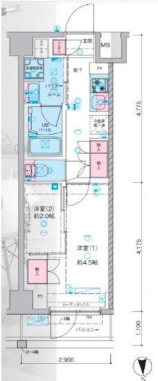セジョリ池袋本町の間取り図