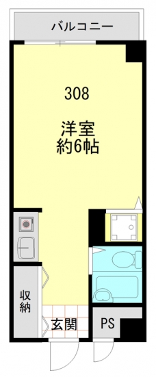 ペガサスマンション浄心寺坂の間取り図