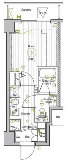グランヴァンプレミアムイースト川口の間取り図