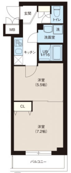 レオーネ志村坂上の間取り図
