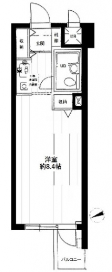 ライオンズマンション田端第2の間取り図