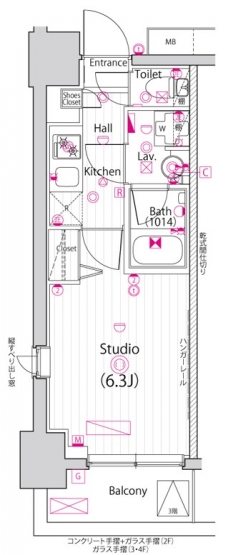 ガーラ・グランディ川口並木の間取り図