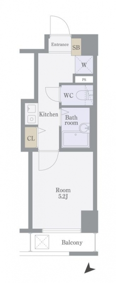プレール東池袋の間取り図