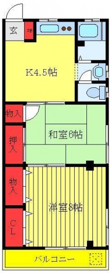 稲付ハイツの間取り図