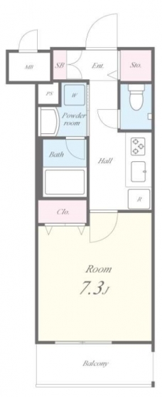 グランレーヴ東尾久の間取り図