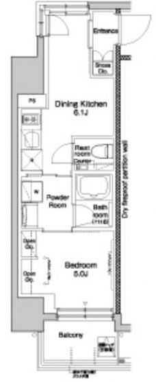 プラウドフラット西日暮里の間取り図