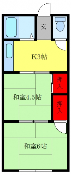 コーポ池上の間取り図