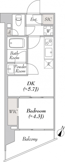 ルミーク本町ウエストの間取り図