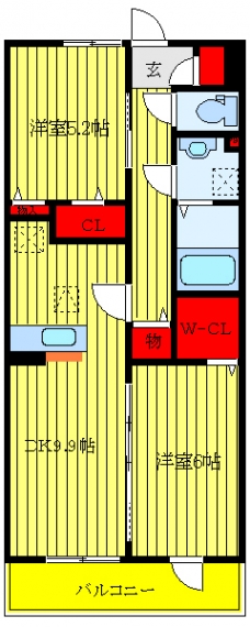 Amour櫻花の間取り図