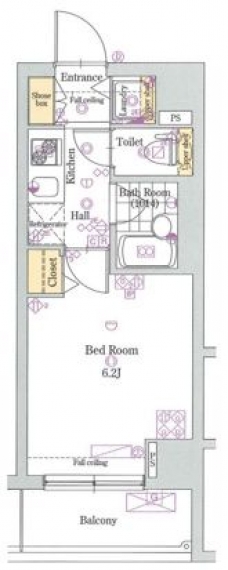 グラントゥルース西日暮里の間取り図