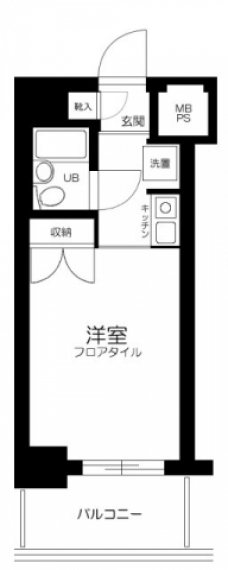 スカイコート鶯谷の間取り図