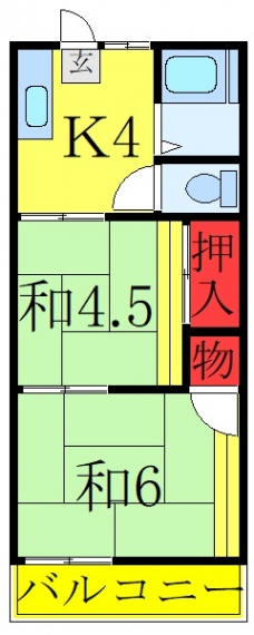 コーポスガの間取り図