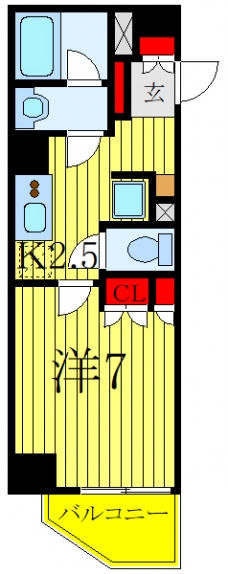 ベルシード東十条ツインズAの間取り図