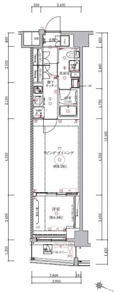 ベルシード板橋本町プレミアⅡの間取り図