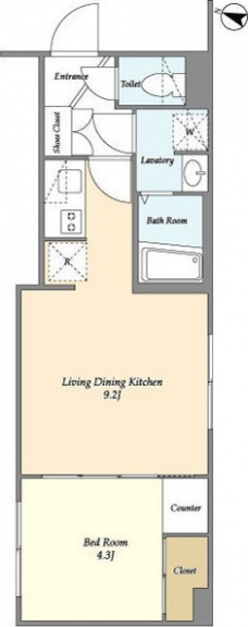 ウェルスクエアイズム千川Ⅱの間取り図