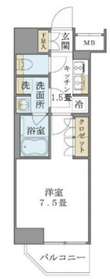 Ｂｒｉｌｌｉａ　ｉｓｔ　上野御徒町の間取り図