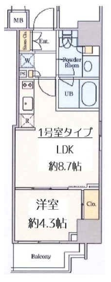 クレストコート大塚Ⅱの間取り図