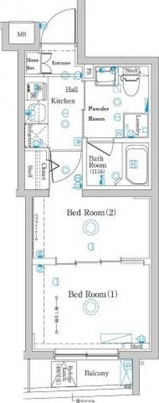 ラフィスタ志村坂上Ⅲの間取り図