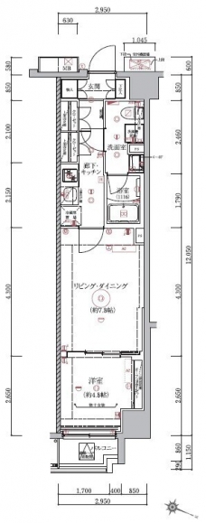 ベルシード板橋本町プレミアⅡの間取り図
