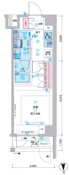 セジョリ池袋本町の間取り図