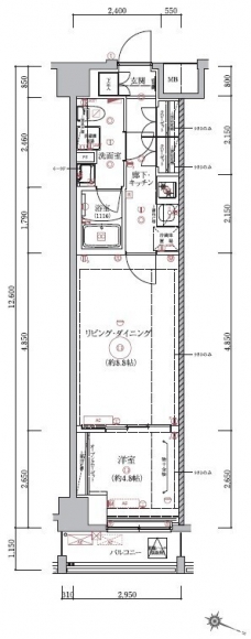 ベルシード板橋本町プレミアⅡの間取り図