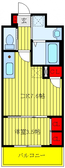 アクシーズタワー川口Ⅷの間取り図