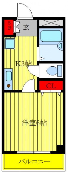 ISハイツの間取り図