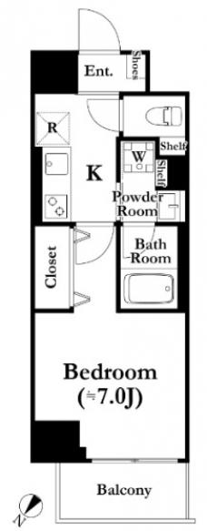 パークキューブ上野桜木の間取り図