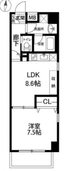 サニープレイスの間取り図