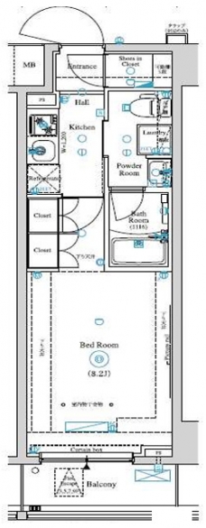ＡＲＫＭＡＲＫ南千住ＲＥＳＩＤＥＮＣＥの間取り図