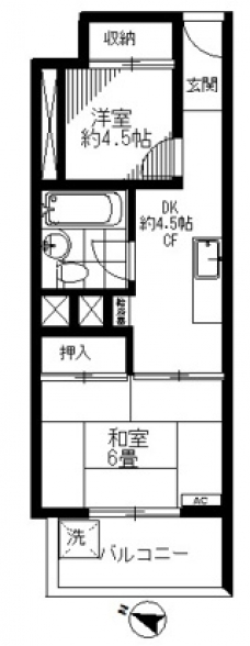 川口寿コーポの間取り図
