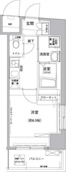 ロメック山手日暮里の間取り図