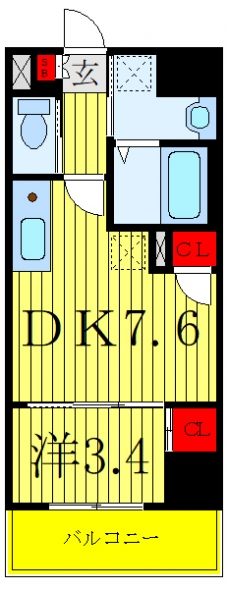 アクシーズタワー川口Ⅷの間取り図