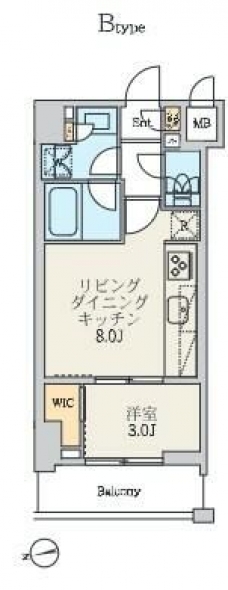 クレストコート北千住レジデンスの間取り図