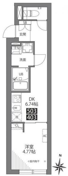 三ノ輪アパートメントの間取り図