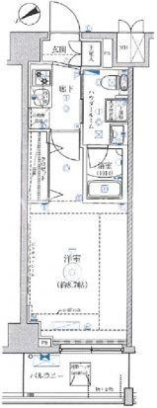パティーナ十条Duoの間取り図