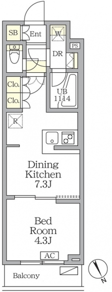 アジールコート後楽園の間取り図